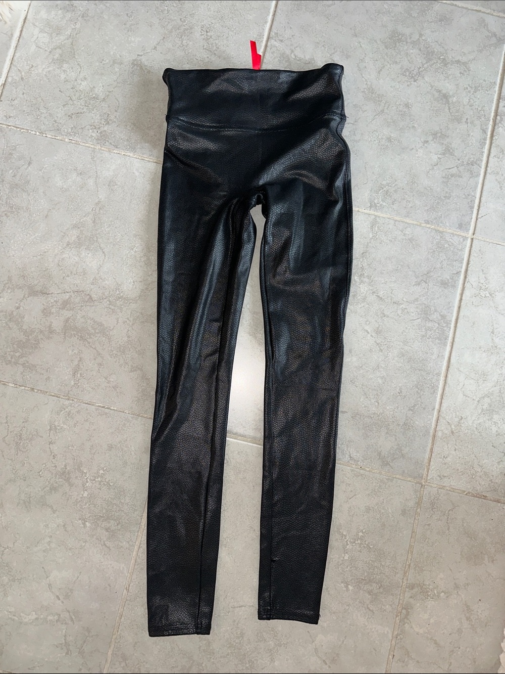 SPANX Black Faux-Leather Leggings